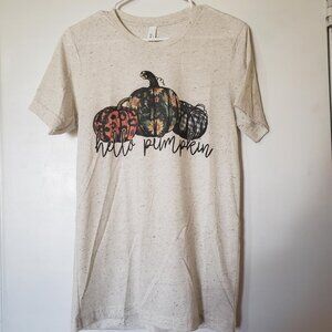 Hey Pumpkin Fall Autumn T-Shirt Size S
